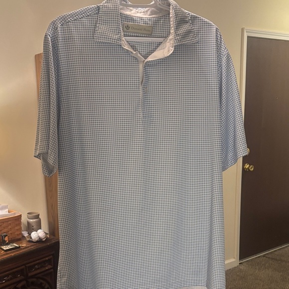 Donald Ross Men's Gray Patterned Polo Shirt - Picture 7 of 7
